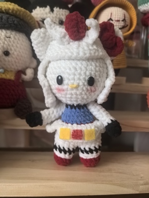 手工制作钩织毛线玩偶hello kitty挂件情侣礼物成品