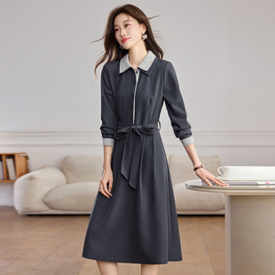 2026春季 简约高级感气质显瘦裙子POLO领假两件连衣裙女SW1891 新款