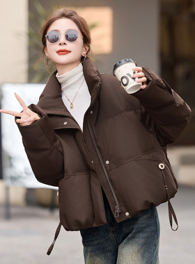 2025冬新款宽松加厚羽绒服女小个子时尚立领面包服外套 ME59160