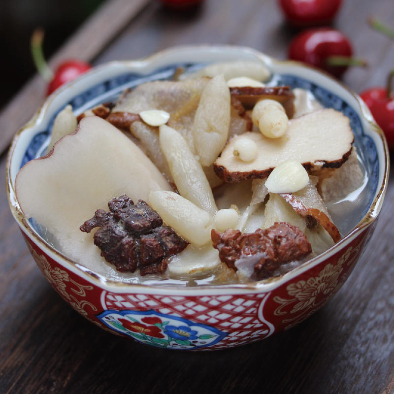 虎奶菌玉竹杏梨汤不做小咳人小朋友全家四季清润老火广式煲汤料包