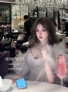 雪妮原创〈天使之翼〉女神风流苏白色披肩外搭连衣裙配饰