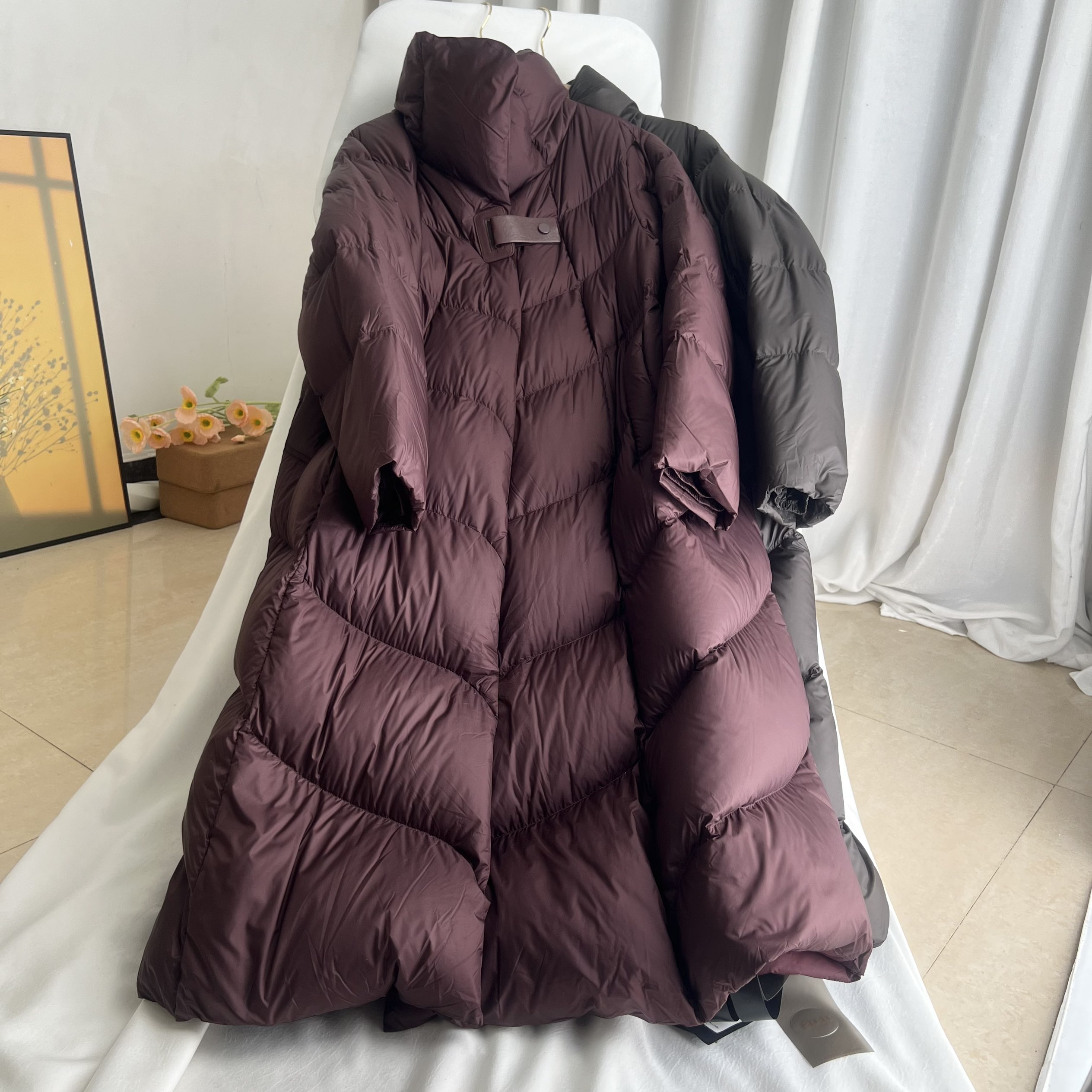 倩牛重磅牛货】宽松大被子25新款轻便保暖加长款围脖立领羽绒服女