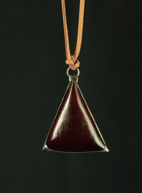 藏传密宗清代老京工包银高密度老料素面无事牌吊坠项链杂项收藏品