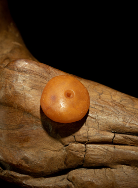 藏传老古珠清代满蜜满蜡老藏蜡饼子平安扣吊坠佛珠念珠配饰收藏品