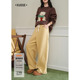 阔腿裤 女2025秋冬季 新款 阔色黄色垂感慵懒香蕉裤 休闲显瘦直筒卫裤