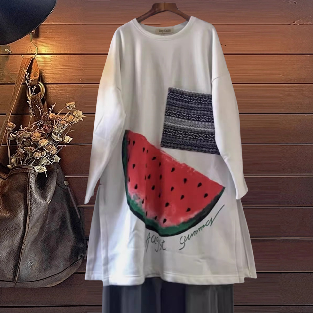 日韩外贸新款春秋冬宽松大版T恤女棉卫衣加厚加绒TINY CUTTLE