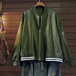 立领夹克BF中性外套女 中长款 外贸正品 MYC风衣秋冬宽松绿工装