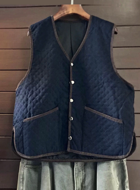 马夹TINY CUTTLE小鱼仔新款秋春无袖背心开衫外套厚宽松长马甲