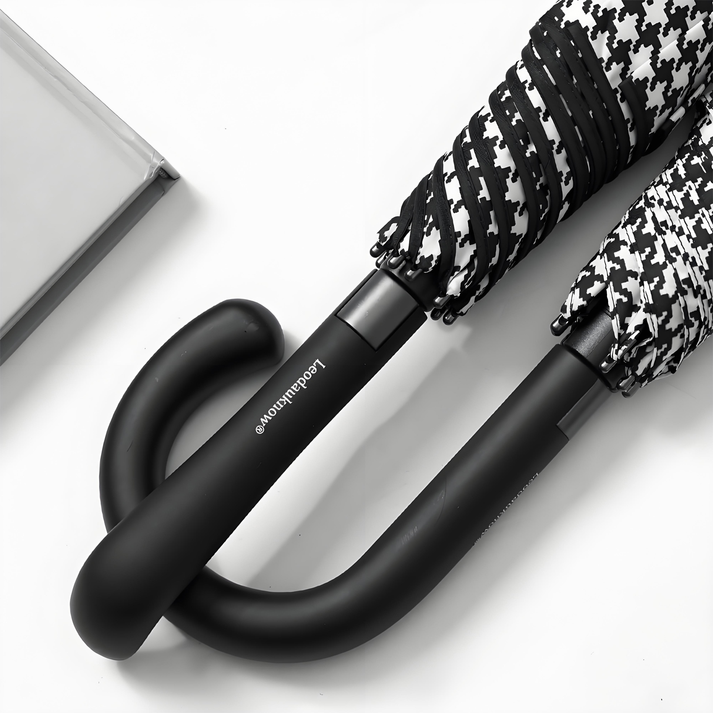 日本千鸟格长柄雨伞男女通用