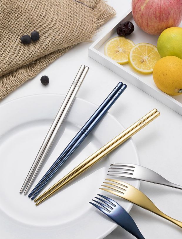 英国taic纯钛筷子西餐水果耐腐蚀