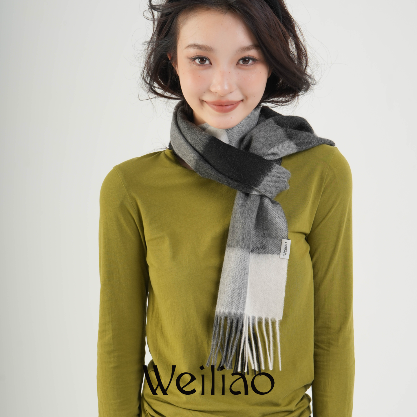 Weiliao山羊绒围巾百搭细腻亲肤