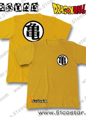 COSTAR日本原装正品动漫周边七龙珠短袖二次元孙悟空T恤黄色纯棉