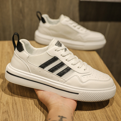 隐形内增高男鞋6CM夏季透气休闲运动鞋板鞋三条杠8CM小白鞋薄款