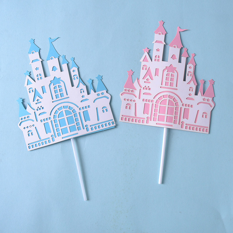 创意粉色城堡蛋糕装饰摆件王子公主插牌生日派对装饰品烘焙插件,节庆用品/礼品,节日装扮用品,淘宝优惠券,粉丝福利购,淘宝优惠卷