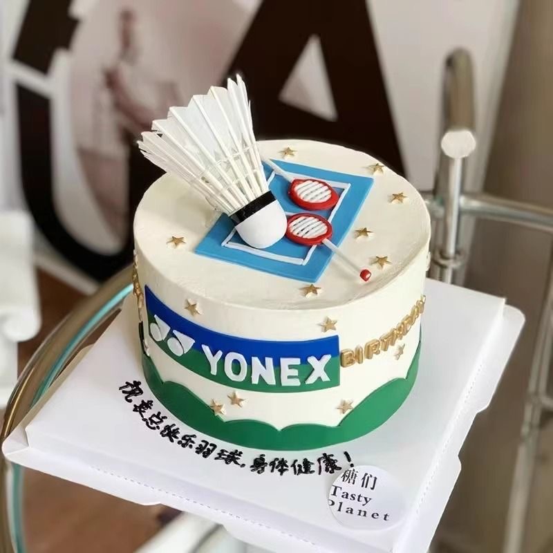 羽毛球EVA蛋糕装饰摆件运动主题体育爱好者爸爸父亲节烘焙甜品台