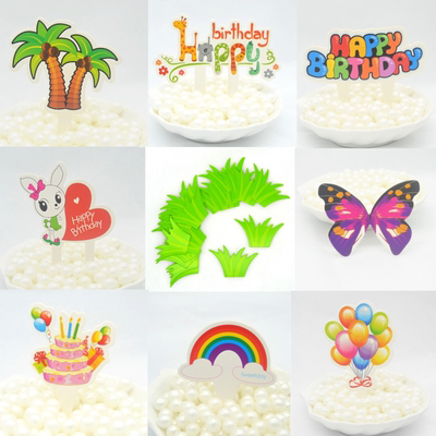 椰树蛋糕装饰插件烘焙摆件甜品