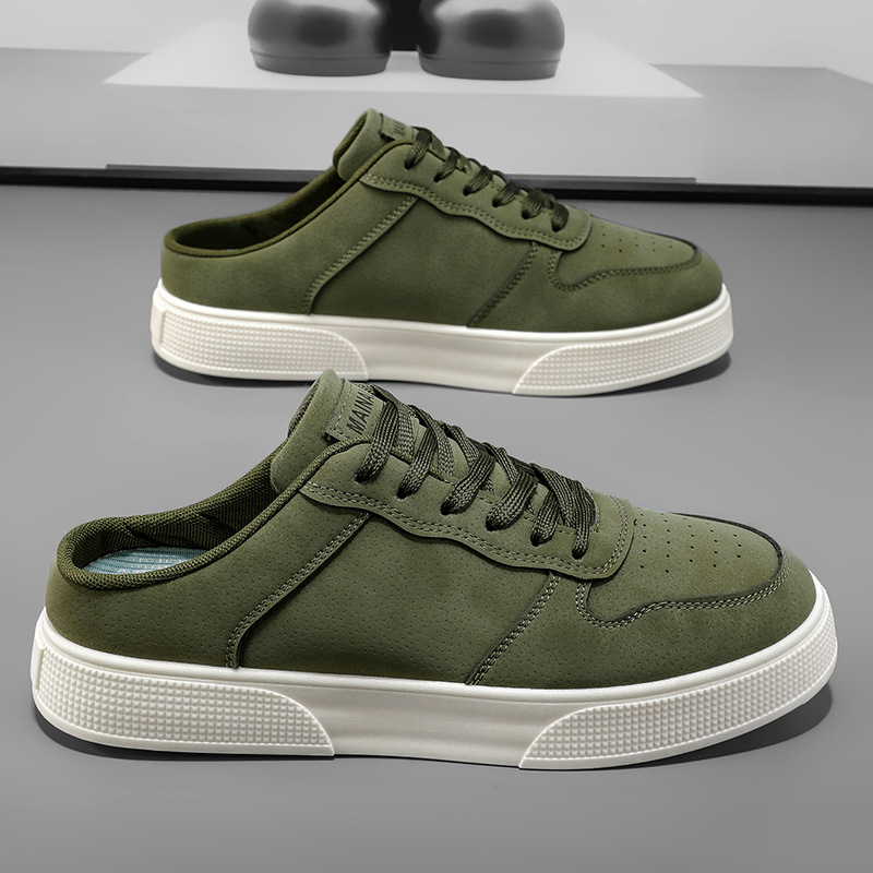 夏季48特大码透气包头半拖鞋