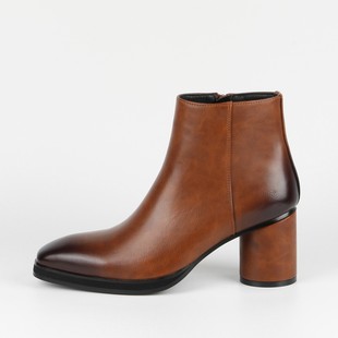 男士高跟鞋帅气绅士短筒大码切尔西靴复古粗跟方头舞台表演时装靴