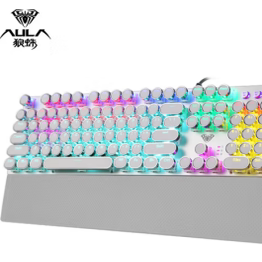 狼蛛F2088有线机械键盘电竞游戏专用青轴台式电脑笔记本办公108键