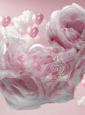 春秋双层女丝巾花朵纱巾