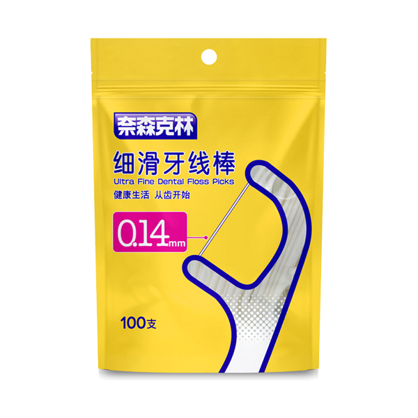 台湾奈森克林细滑弓形牙线棒家庭