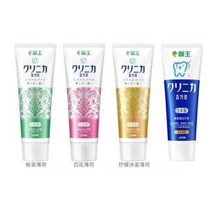 日本进口Lion狮王齿力佳酵素亮白牙膏130g薄荷健齿去渍清新洁含氟