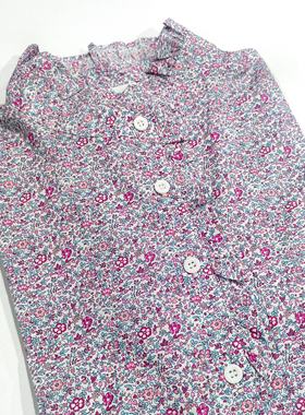 Warm Buds 纯棉花边领长袖衬衫Liberty2024新款衬衫