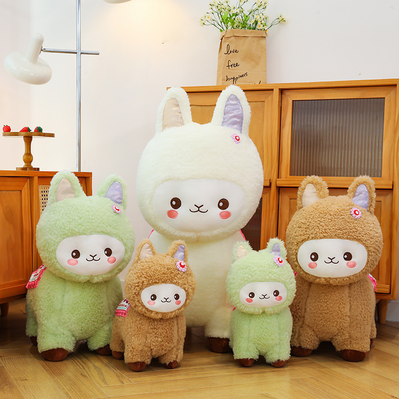 网红可爱小绵羊公仔羊毛绒玩具羊驼系小羊布偶新款骆驼布娃娃礼物