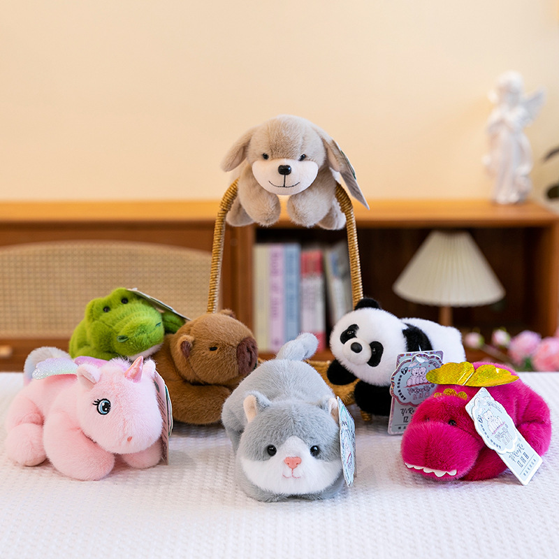 可爱小动物掌中宝趴趴玩偶熊猫鳄鱼水豚独角兽公仔捏捏乐解压玩具