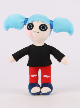 跨境创意卡通SALLY FACE俏皮脸毛绒玩具公仔玩偶摆件恐怖游戏周边