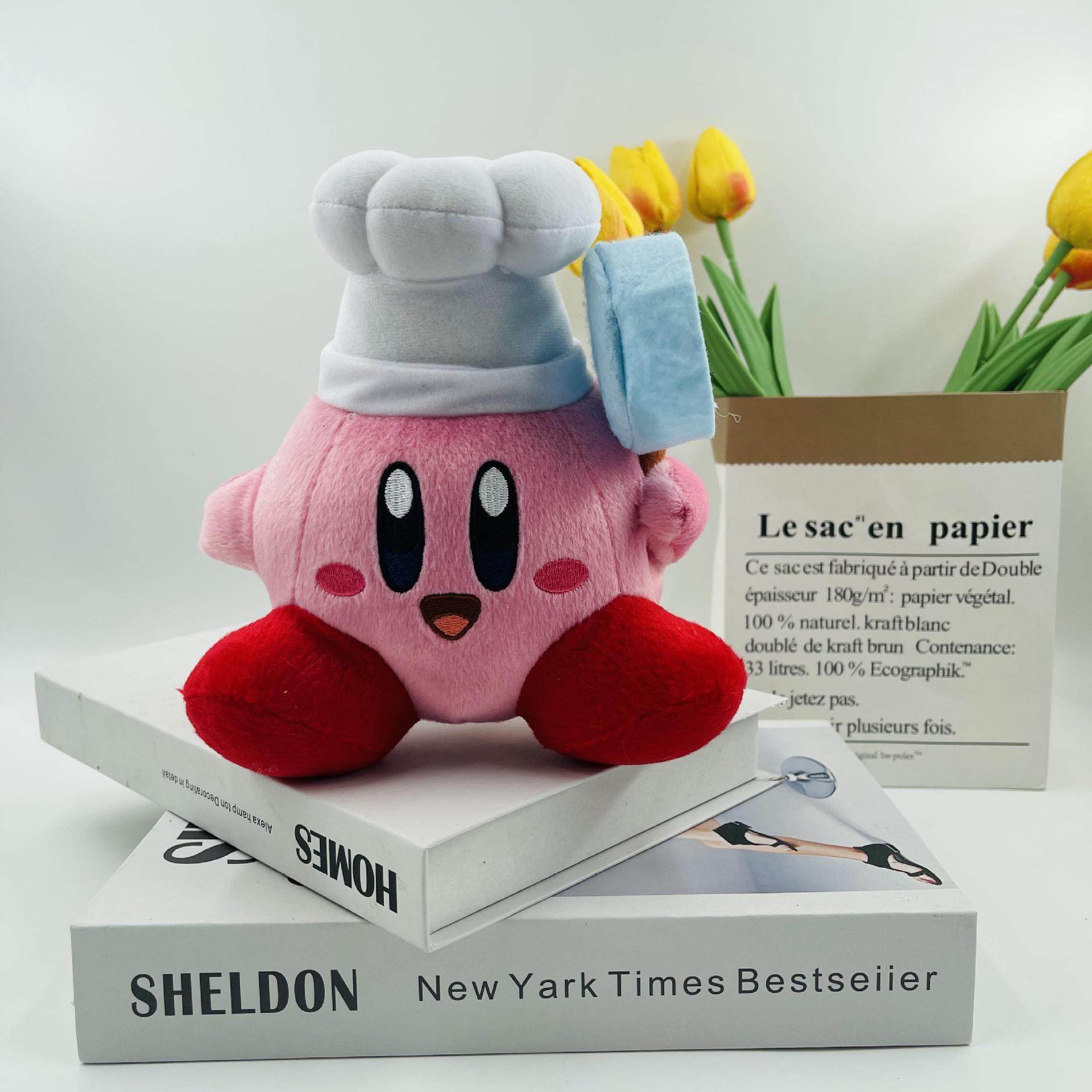 新款15cm小号星之卡比变装粉色厨师卡比Kirby造型毛绒公仔带吊牌