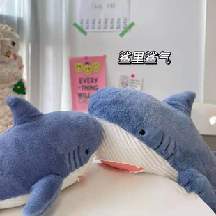 网红鲸鱼抱枕大号毛绒玩具鲨鱼公仔女生睡觉靠垫礼物海洋独角鲸