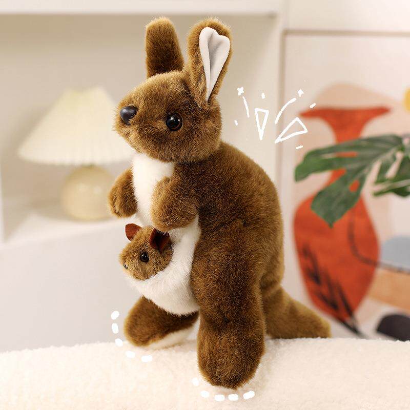 新货澳大利亚母子袋鼠毛绒玩具公仔亲子玩偶动物园纪念品礼品