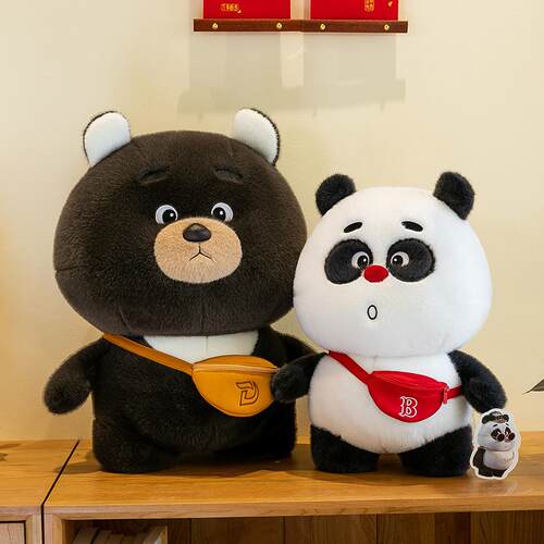网红熊猫班卜毛绒玩具熊吨吨公仔玩偶礼品店货源网红兑换娃娃跨境