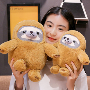 网红创意可爱闪电树懒公仔背包呆萌玩偶跨境毛绒玩具儿童背包礼物
