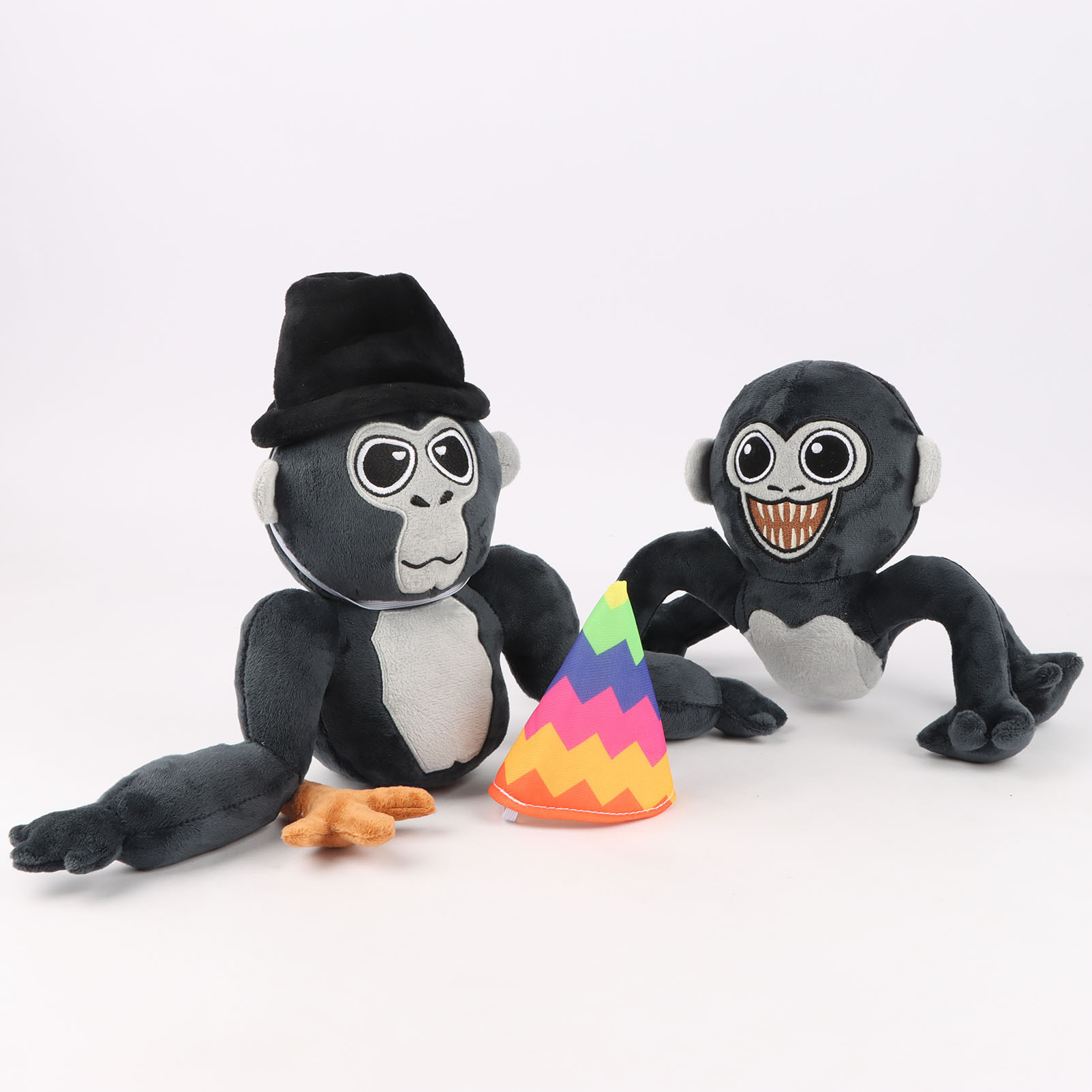 创意跨境搞怪Gorilla Tag Monke黑色长臂大猩猩毛绒玩具公仔玩偶