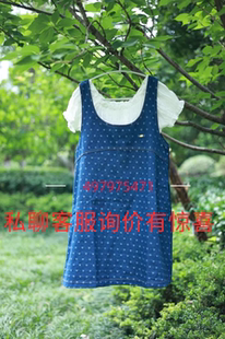 MAKE高品质波点吊带牛仔连衣裙女夏季新款韩版宽松气质百搭MMT