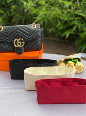 Simple smile/适用于Gucci古驰 marmont防水内胆包收纳尼龙红色