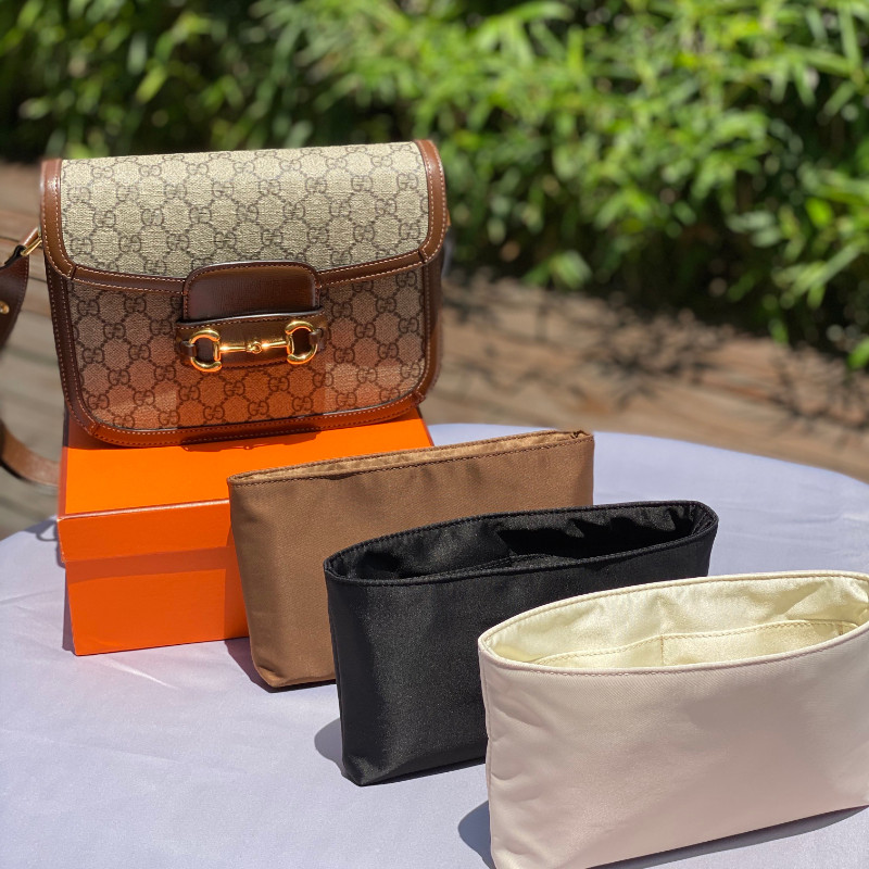 ss适用gucci古驰horsebit 1955马鞍包防水尼龙绸缎内胆包整理收纳