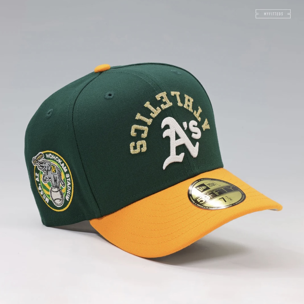 New Era/纽亦华 MLB 奥克兰运动家队 限定款 倒标logo 棒球帽子