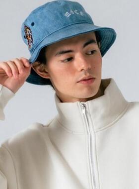 New Era x MFC STORE 纽亦华日潮联名 渔夫帽子 刺绣丹宁牛仔面料