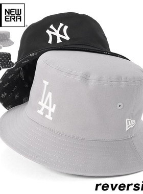 New Era/纽亦华 MLB 双面戴 走边帽 盆帽 筒帽 渔夫帽子 提花logo
