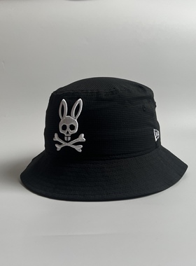 New Era x PSYCHO BUNNY 骷髅兔联名款 渔夫帽子 超薄透气速干