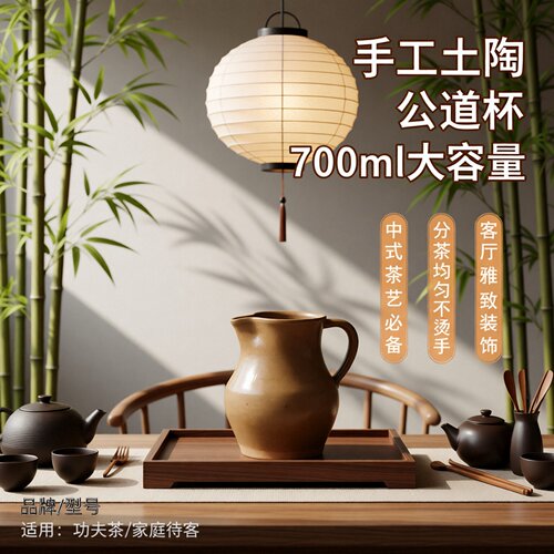 手工土陶大容量中式客厅茶具