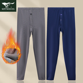 内穿打老年秋冬天运动宽松加绒秋裤 七匹狼男士 棉保暖内衣厚款 单条