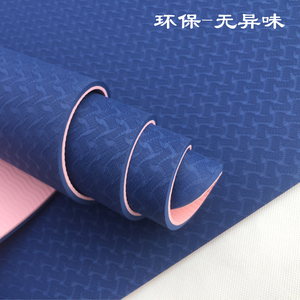 TPE瑜伽垫可定制体位线logo加长加厚男女运动垫双色微瑕疵瑜伽垫