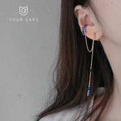YOUR EARS原创设计天然宝石长款 流苏耳骨夹高级小众蚊香盘耳夹女