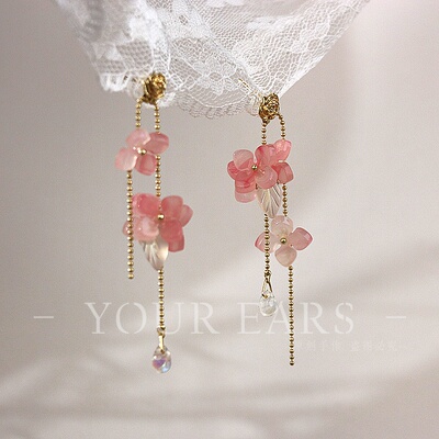 YOUREARS原创手作醋酸花朵耳环