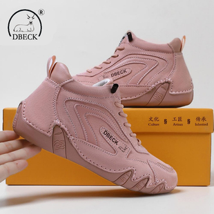 公羊牛牛季女鞋软底马丁靴秋冬季加绒休闲女真皮鞋高帮短靴子短筒