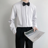714B/9207P45学院文艺风2025春男士斯文礼服衬衫休闲衬衣S-5XL，男装衬衫，星座714B(原C313-1)